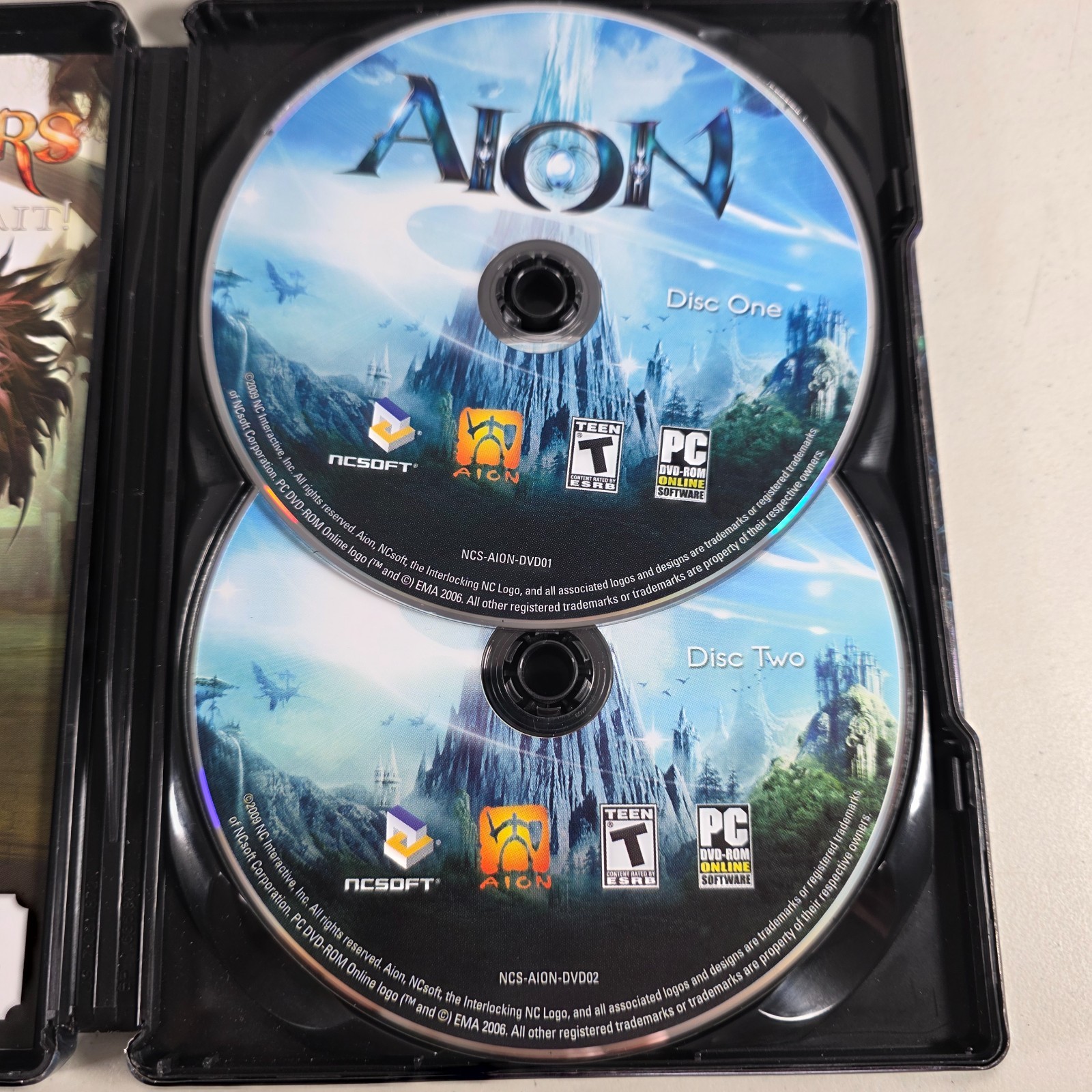 Aion PC Game DVD 2009 2 Disc Steelbook Edition NCSoft Limited Collector CIB