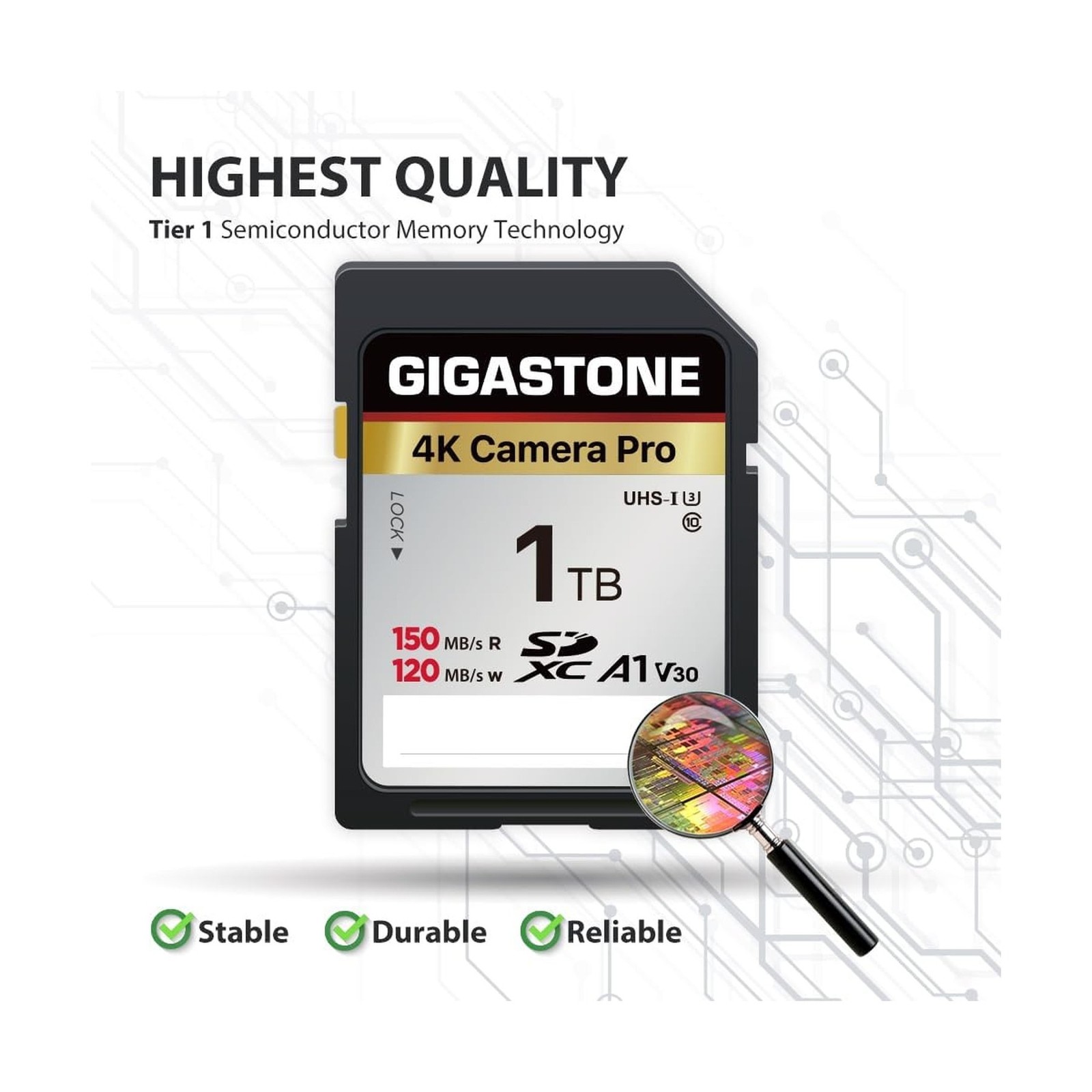 【5-Years Data Recovery】 GIGASTONE 1TB SD Card with USB Type C Card