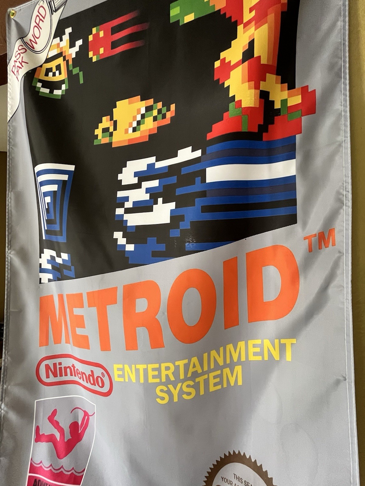 Metroid 5ft Flag Nintendo NES 1987 Banner Poster Samus