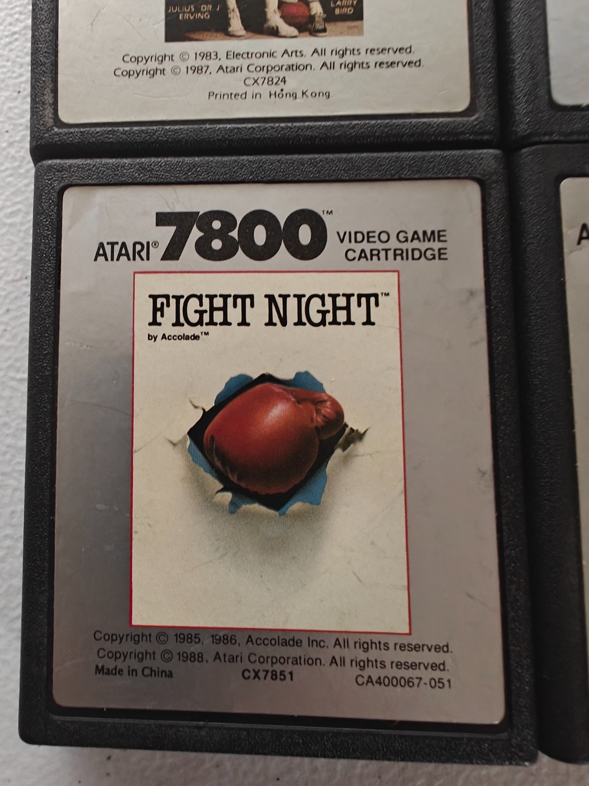 Atari 7800 ProSystem Lot of 10 Game Cartridges: Donkey Kong, Galaga, Fight Night