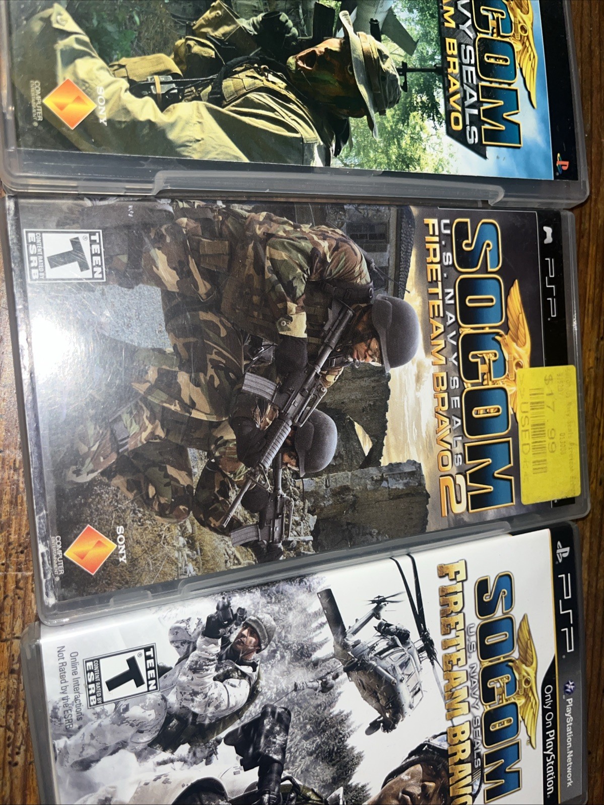 SOCOM US Navy Seals Sony PSP Trilogy Bundle Fireteam Bravo 1 2 3