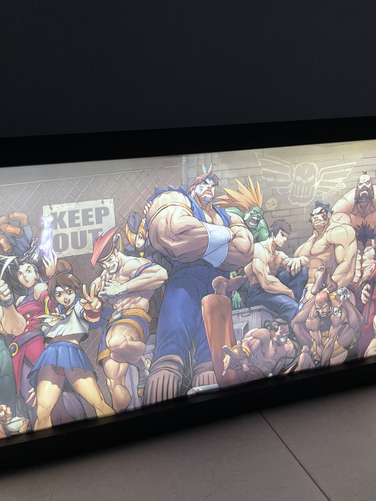Street Fighter Backlit Sign 7.75×28.5” Wall Light Promo Replica Display Marquee