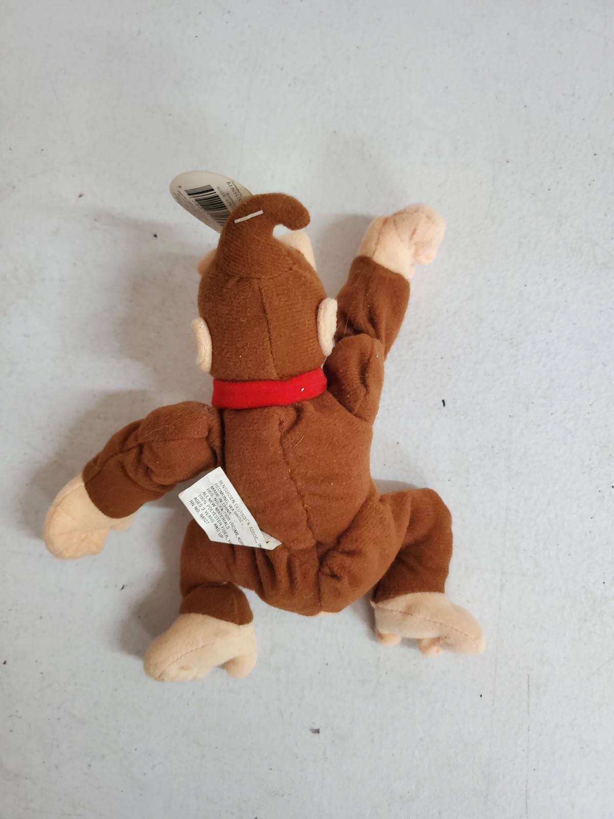 Vintage 1997 BD&A Nintendo 64 Donkey Kong Bean Bag Plush Doll w/ Tag 8″