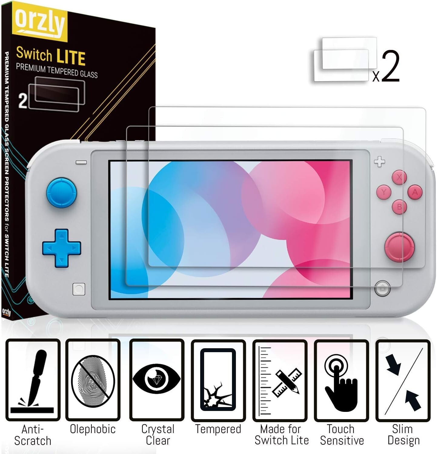 Nintendo Switch Lite Ultimate Essential Gaming Bundle Pack Red/White by Orzly