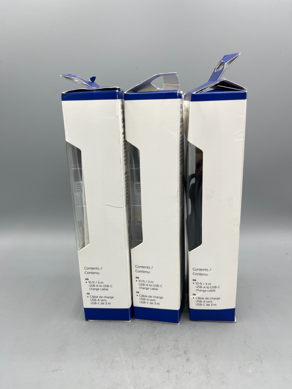 Lot Of 3 Playstation PowerA USB-A to USB-C Charge Cable for PlayStation 5 (READ)