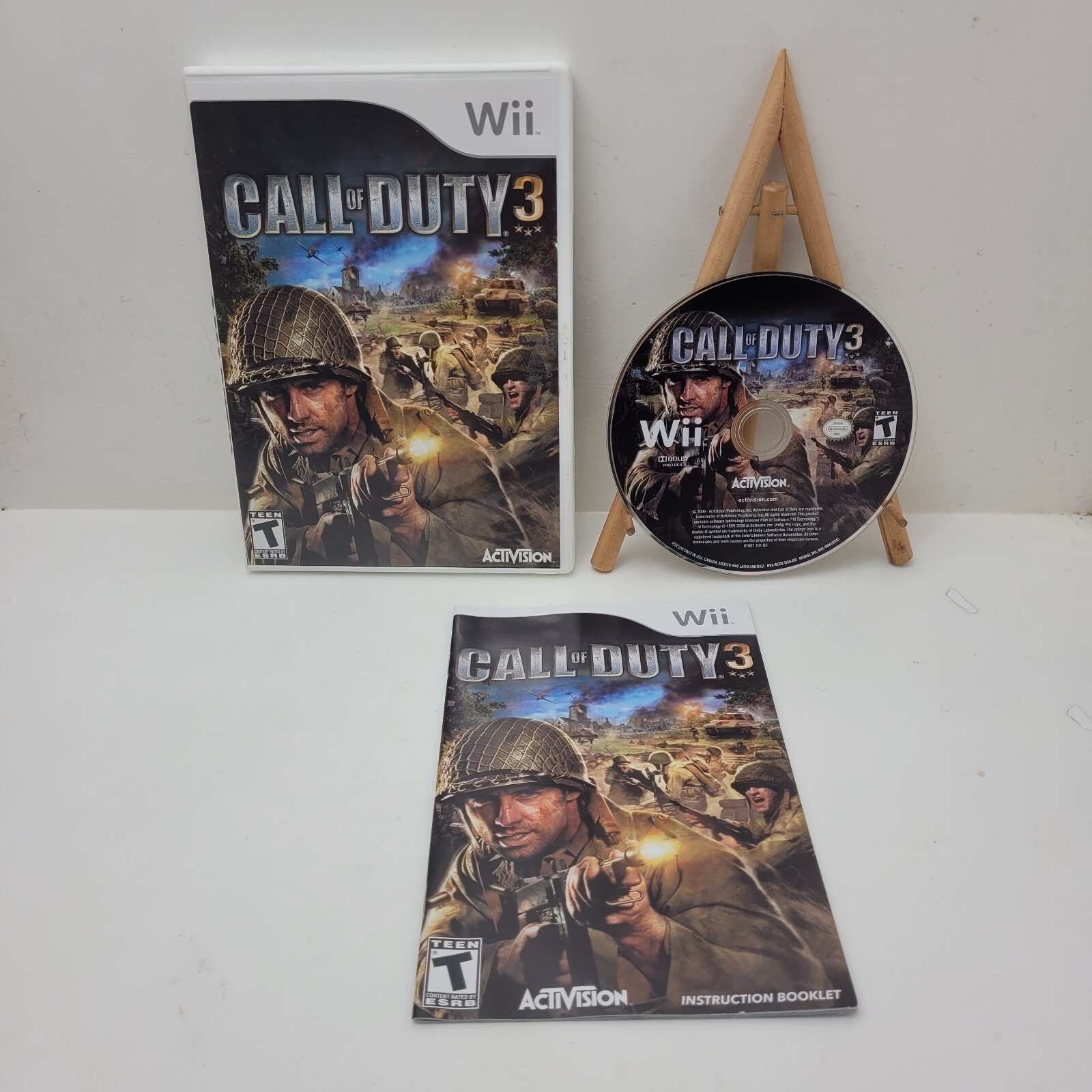 Call of Duty 3 (Nintendo Wii, 2006) Manual Included and Tested