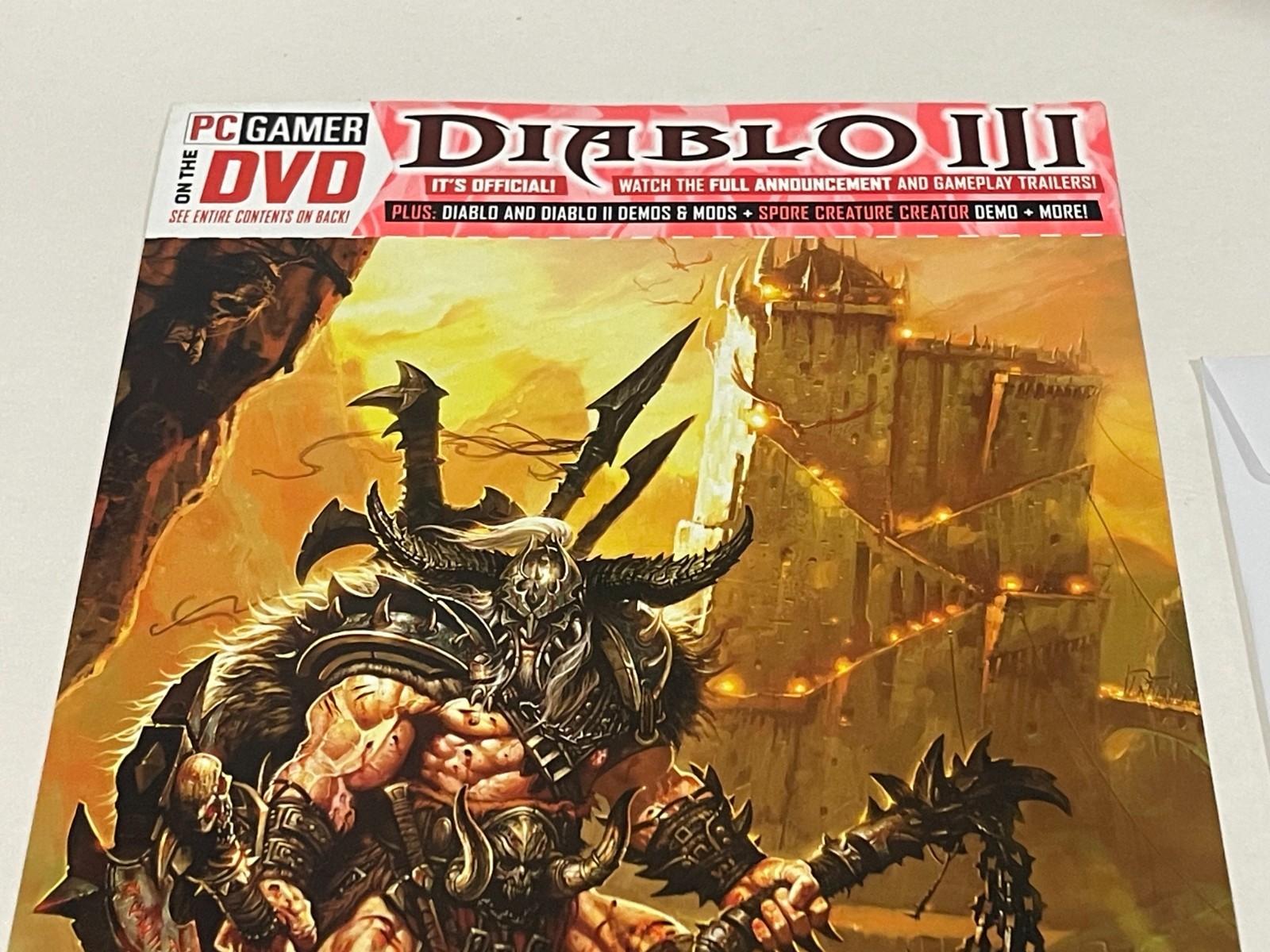 PC Gamer Demo Disc & Index Card Diablo 1 & 2 / Spore Creature Creator Oct 2008
