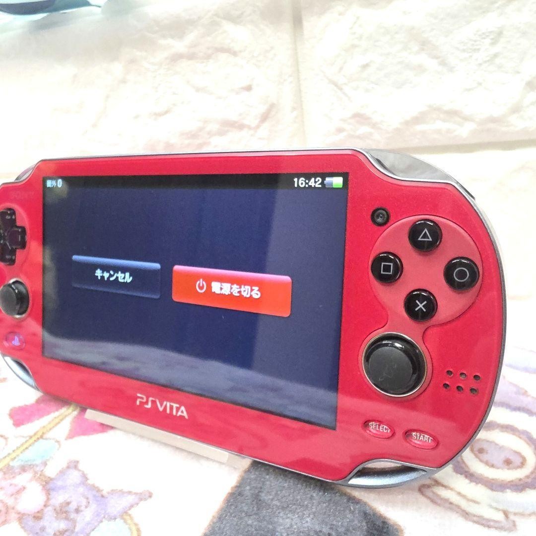 Near mint SONY PlayStation Vita Wi-Fi Model Cosmic Red Limited Edition PCH-1100