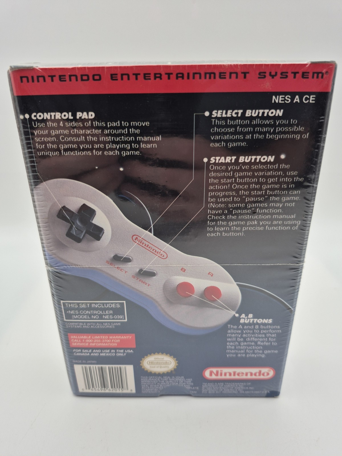 Nintendo NES Dogbone Controller (NES-039) OEM 1993 BRAND NEW SEALED