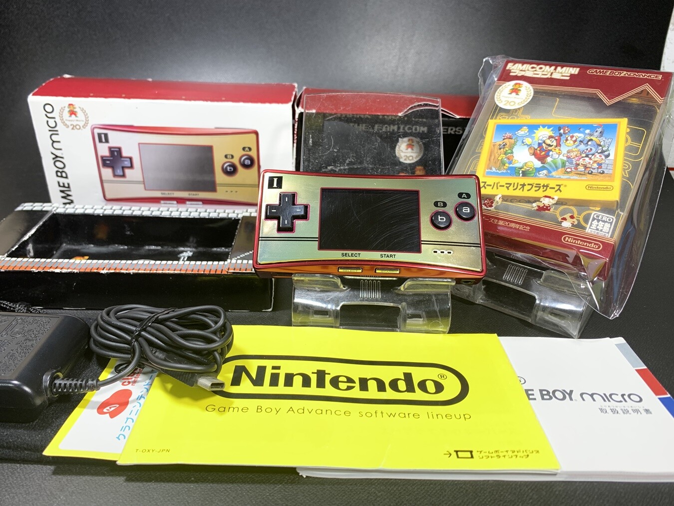 Nintendo Gameboy Game Boy Micro Famicom Color NES Console 20th with soft Japan