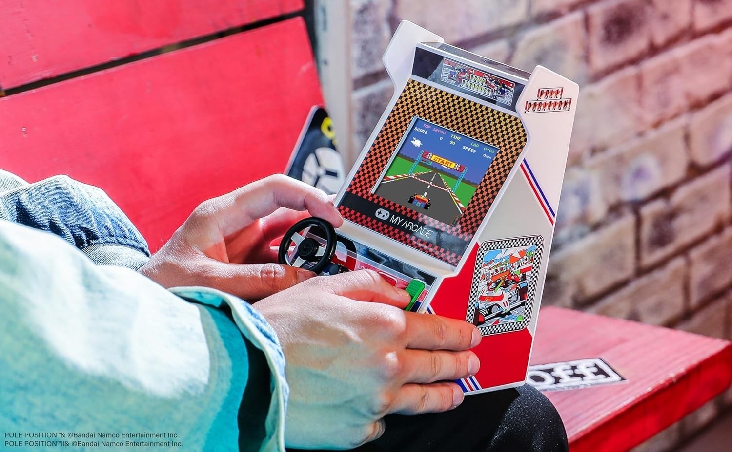 My Arcade Pole Position Racing Player Retro Mini Arcade Console 2 Games DGUNL702