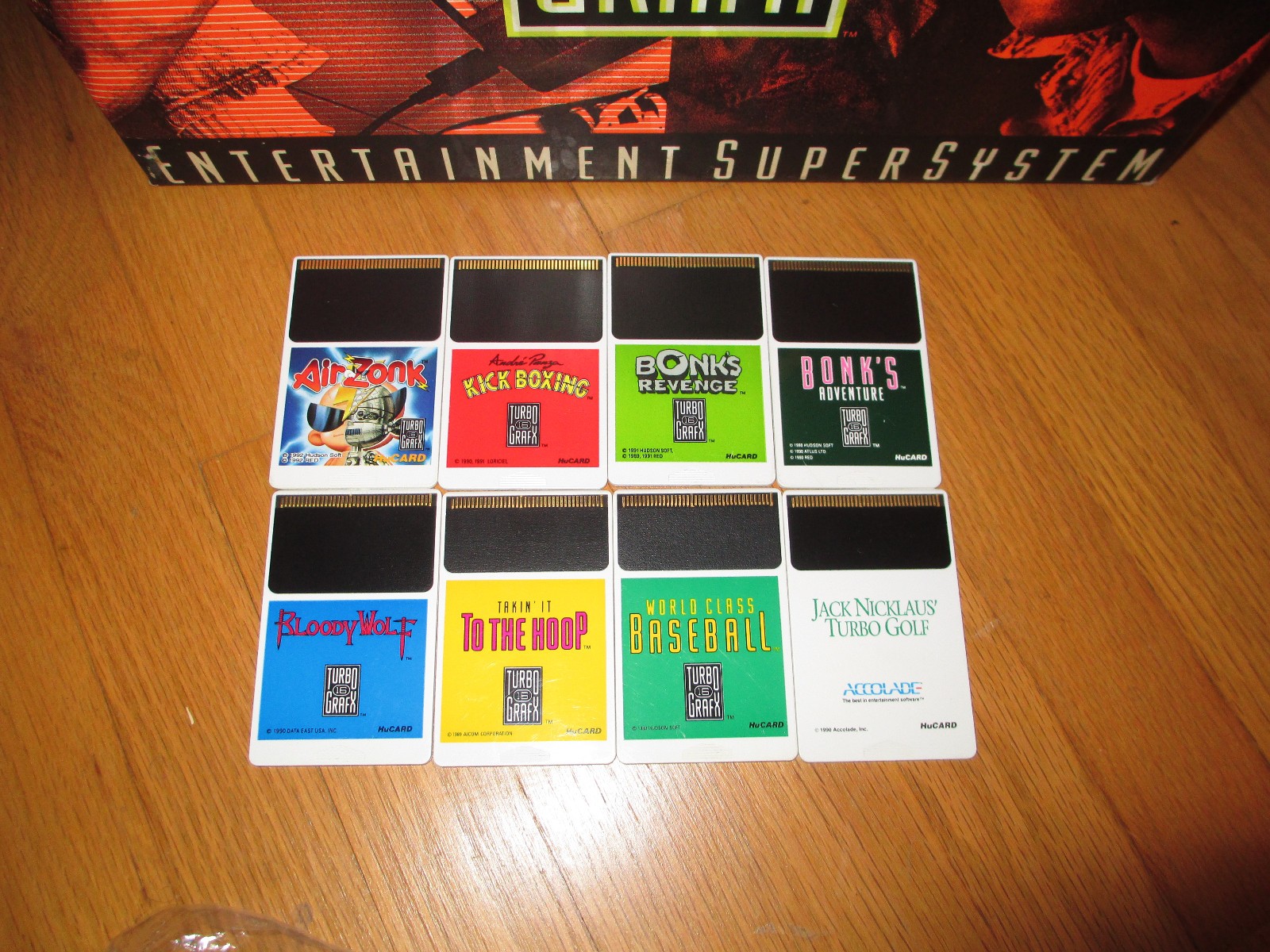 TURBO GRAFX 16 ENTERTAINMENT SUPERSYSTEM ULTIMATE BUNDLE w/9 GAMES AIR ZONK BONK