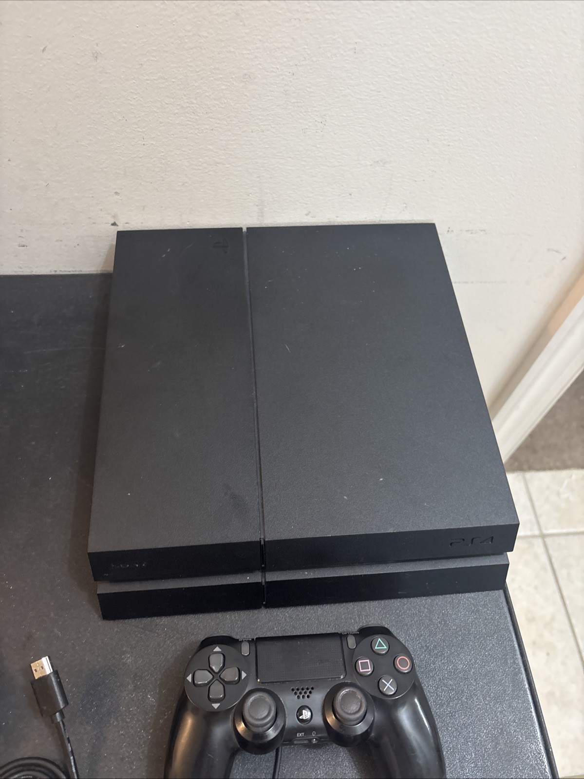 Sony PlayStation 4 PS4 500GB Console All Cords OEM Controller LOW FIRMWARE 12.00