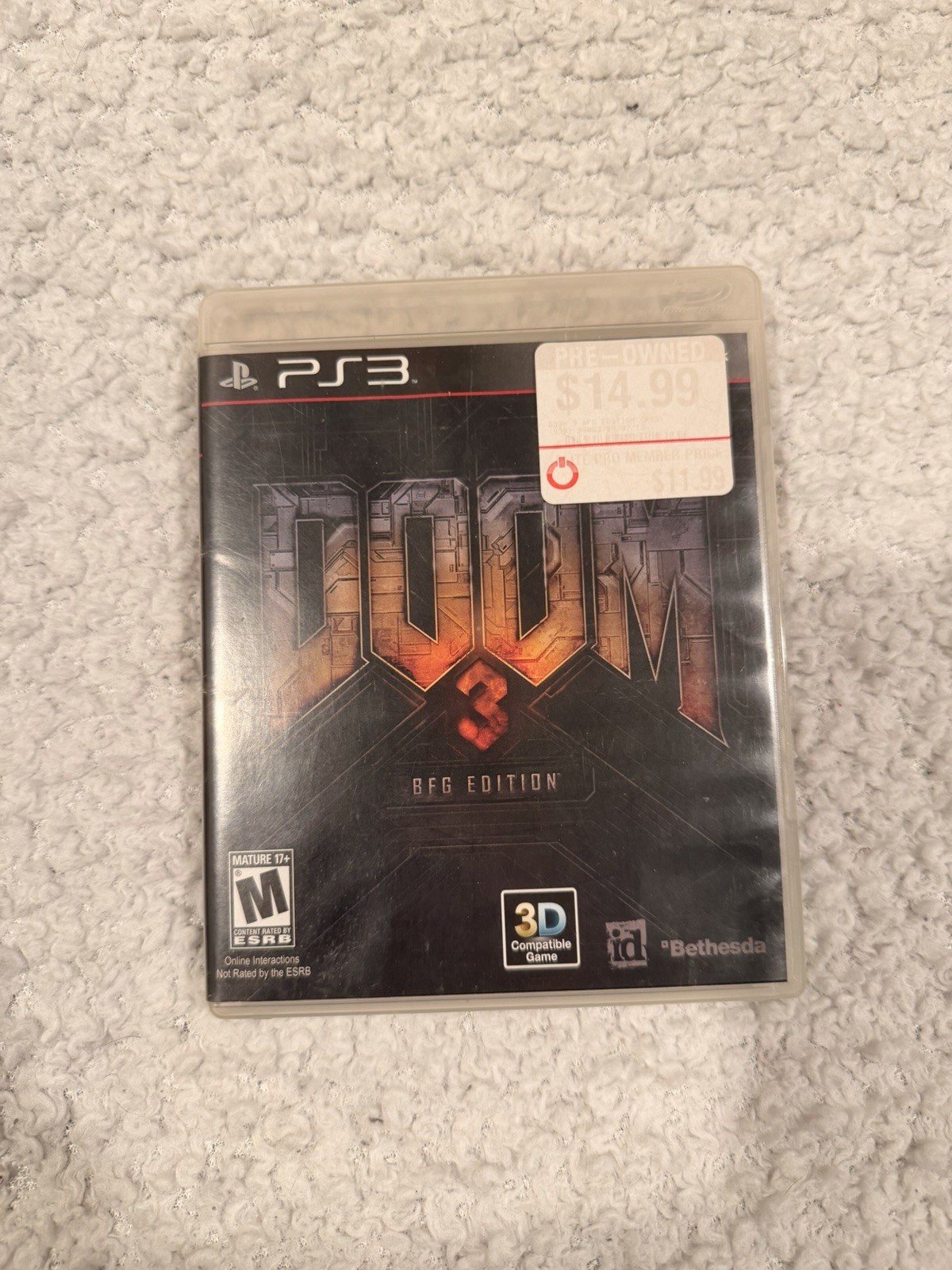 Doom 3 BFG Edition Sony PlayStation 3 Bethesda CIB