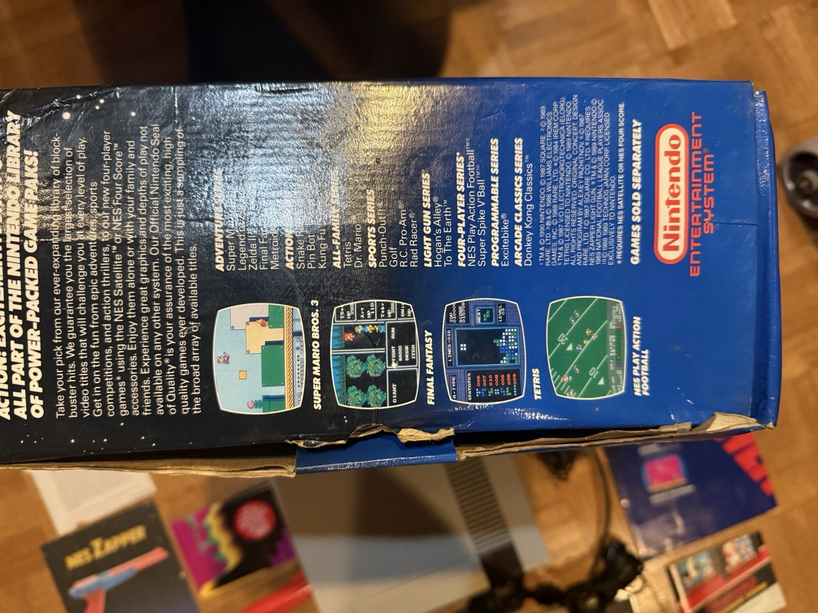 Nintendo Entertainment System NES (Action Set) with box, poster and paper work