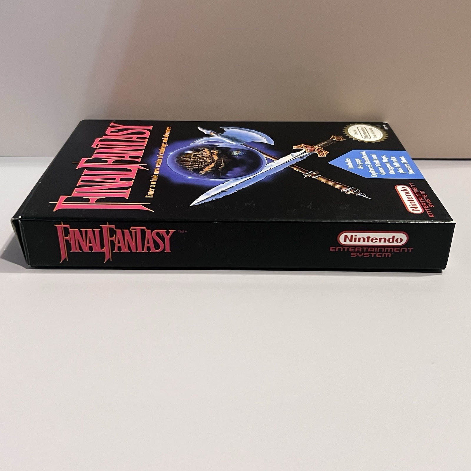 Nintendo Final Fantasy NES Manual World Map Monster Chart Dungeon Map Minty Box
