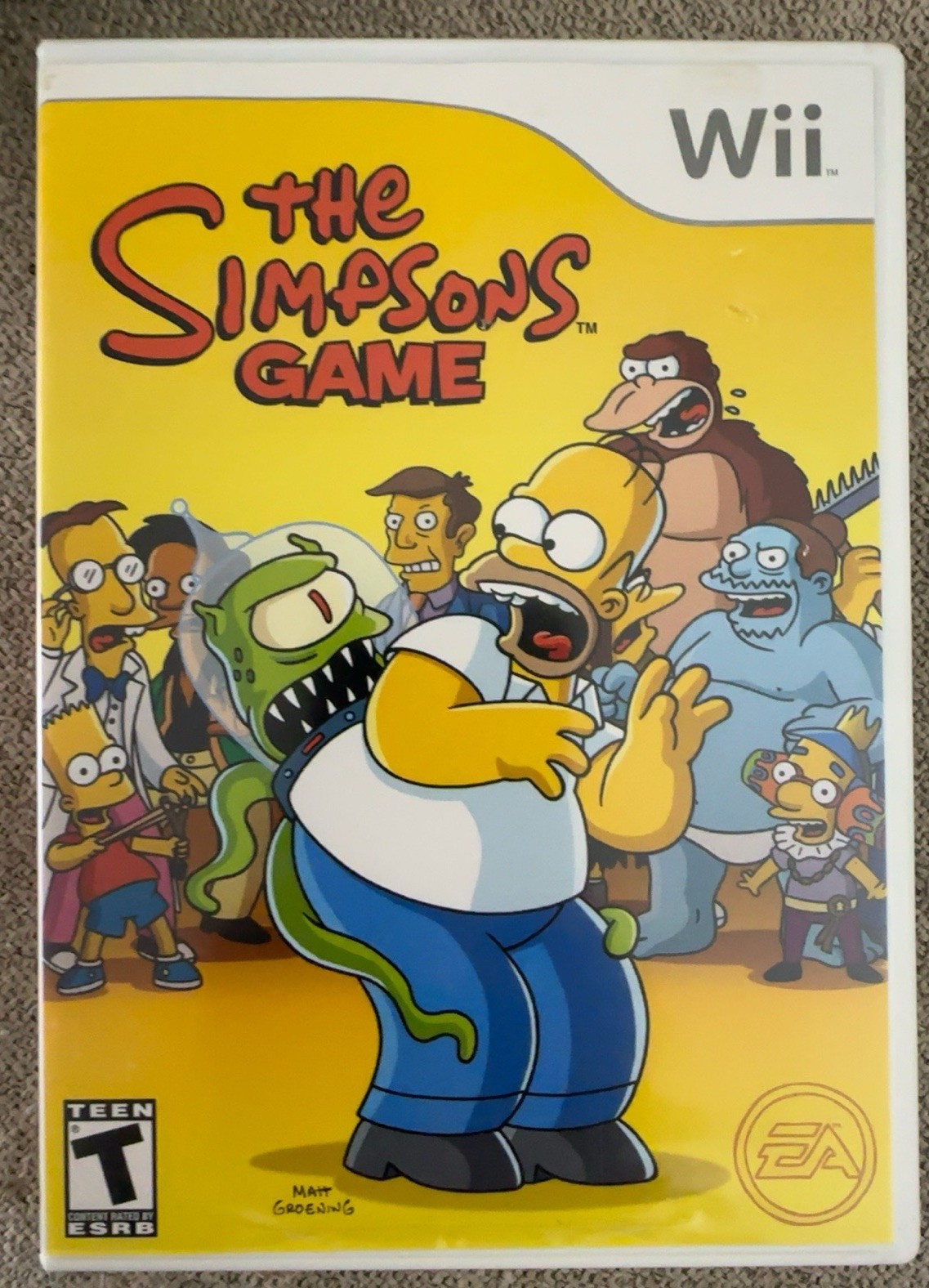 The Simpsons Game Nintendo Wii CIB Complete w Manual Wal-Mart Poster Tested A+