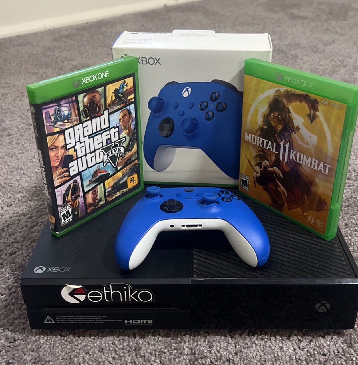 Slightly Used XB1 Bundle (Brand New Games And Controller) (All Pwr Cords Incl.)