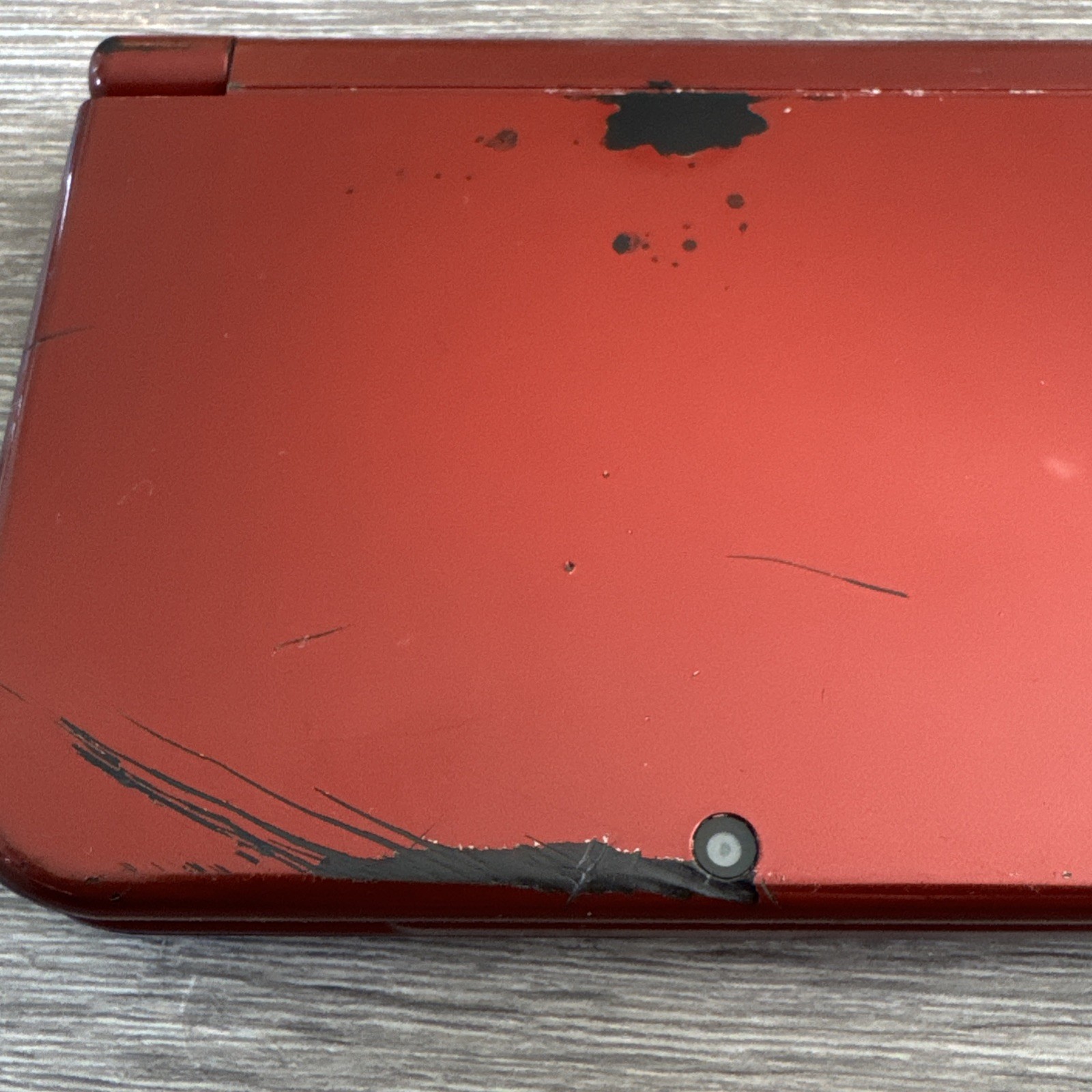Nintendo New 3DS XL Console With Charger Red. Cosmetic Damage Tested And Working