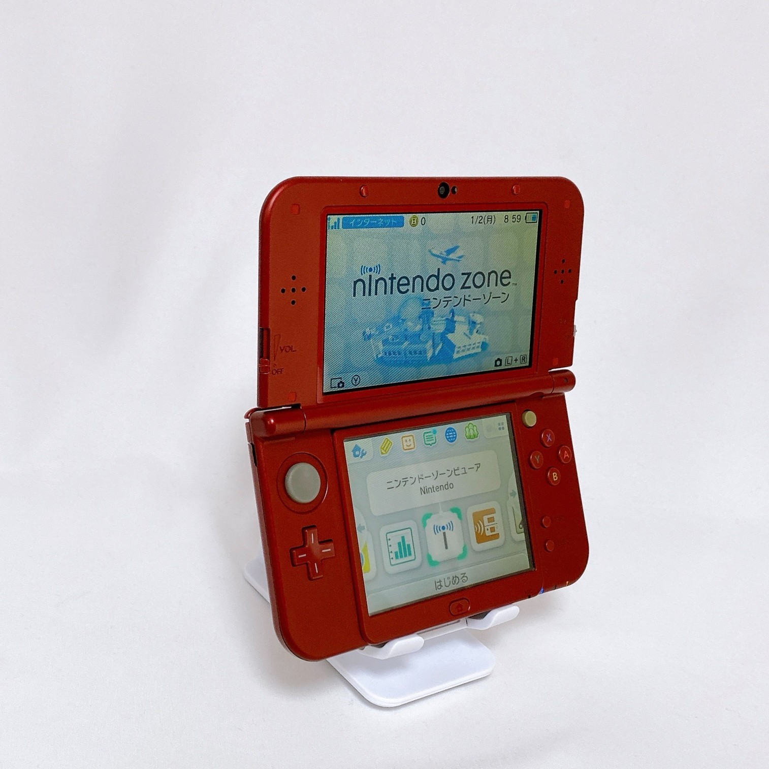 【Dual IPS】New Nintendo 3DS LL XL Metallic Red Console Japan Tested Rank S Rare