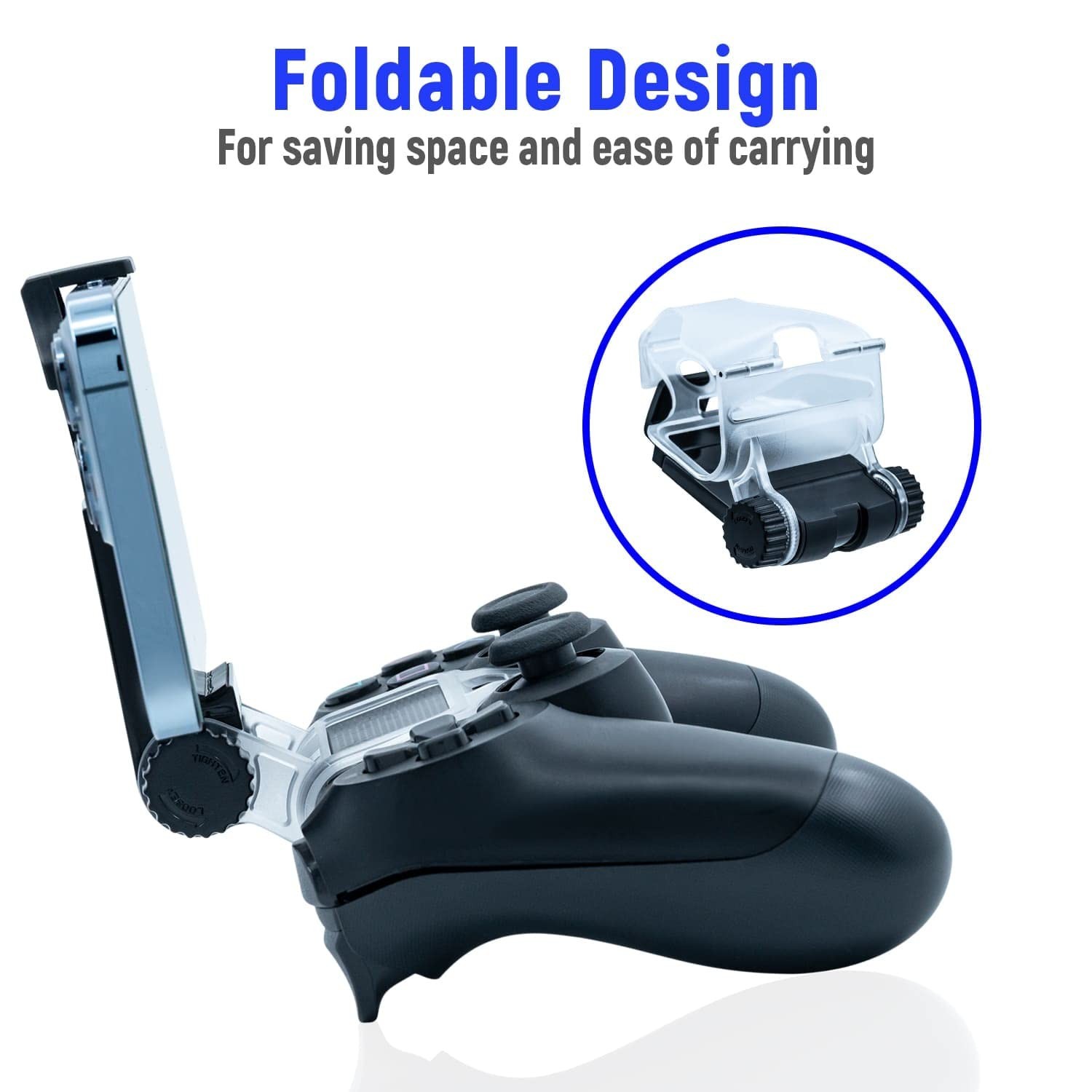 PS4 Controller Phone Mount Clip – Adjustable Holder for Smartphones Up to 6 Inch