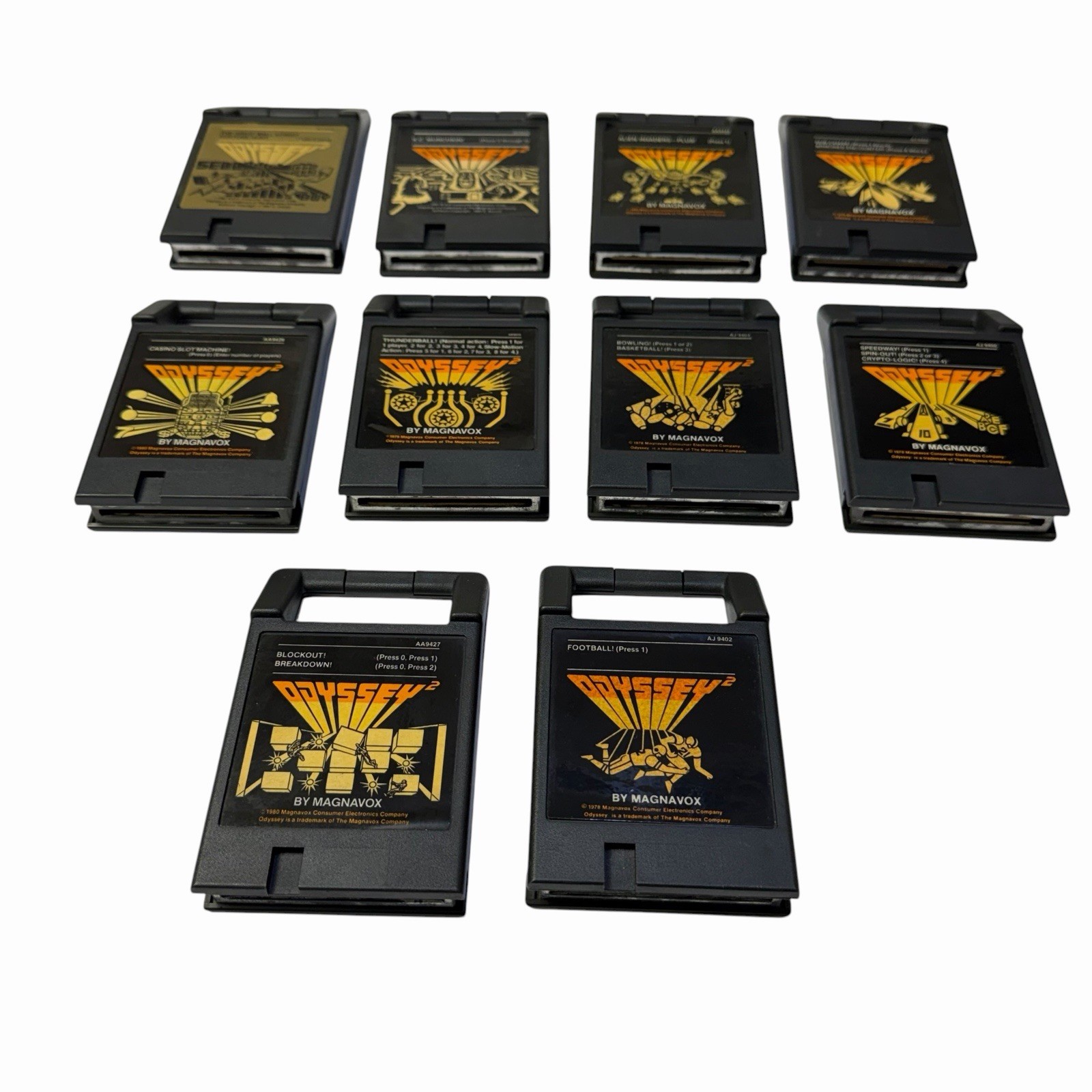 Lot of 10 Magnavox Odyssey 2 Game Cartridge Bundle UNTESTED AS IS 70’s 80’s