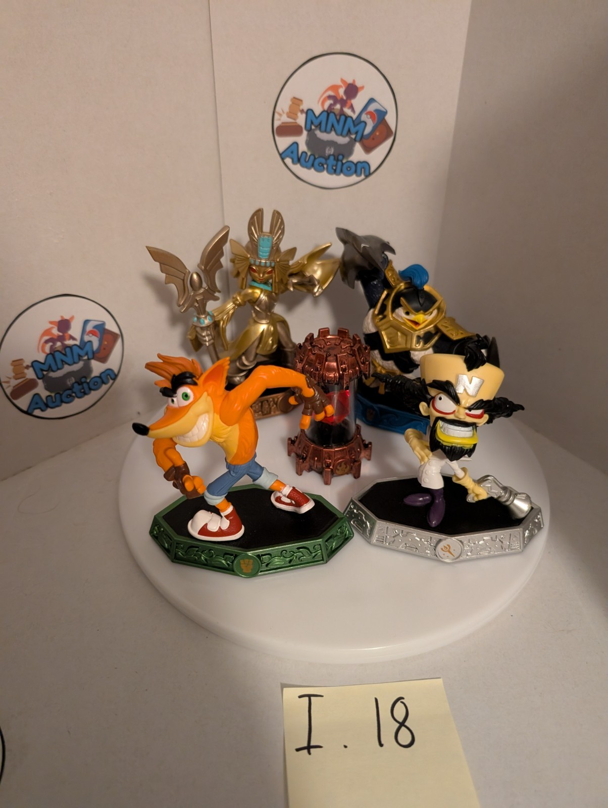 Skylanders Imaginators Crash Bandicoot + Dr. Neo Cortex Figure lot with crystal
