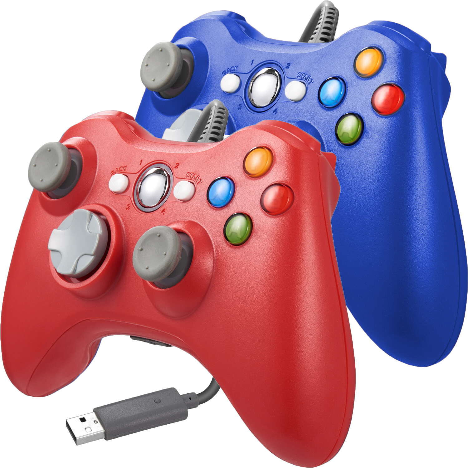 Wired USB Game Controllers Joysticks for Microsoft Xbox 360 PC Windows XP 7 8 10