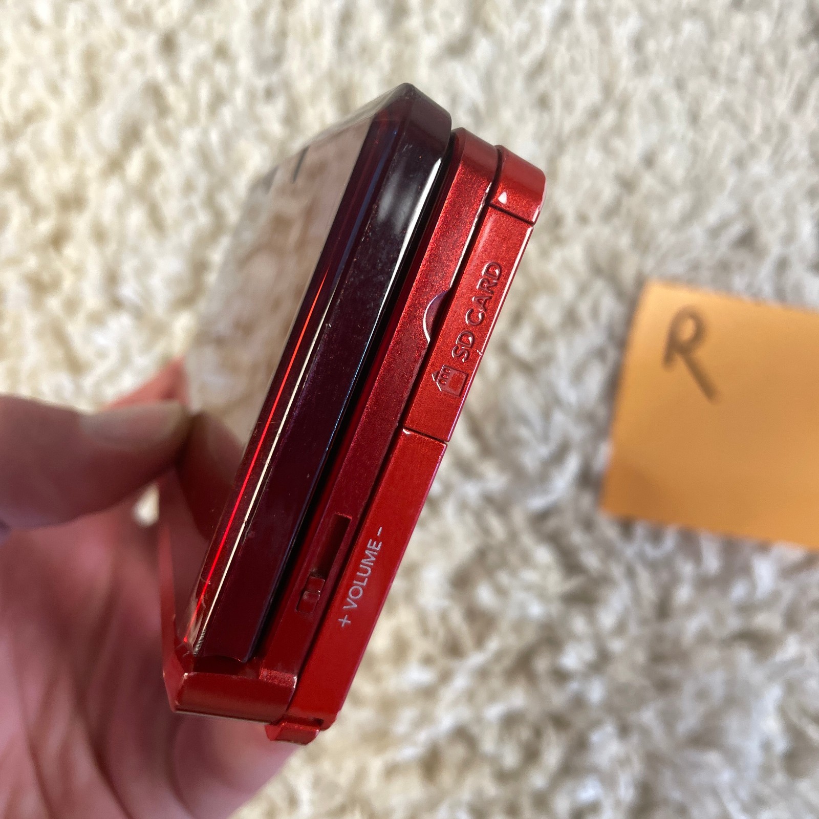 Nintendo 3DS Flame Red Handheld Console System CTR-001 READ