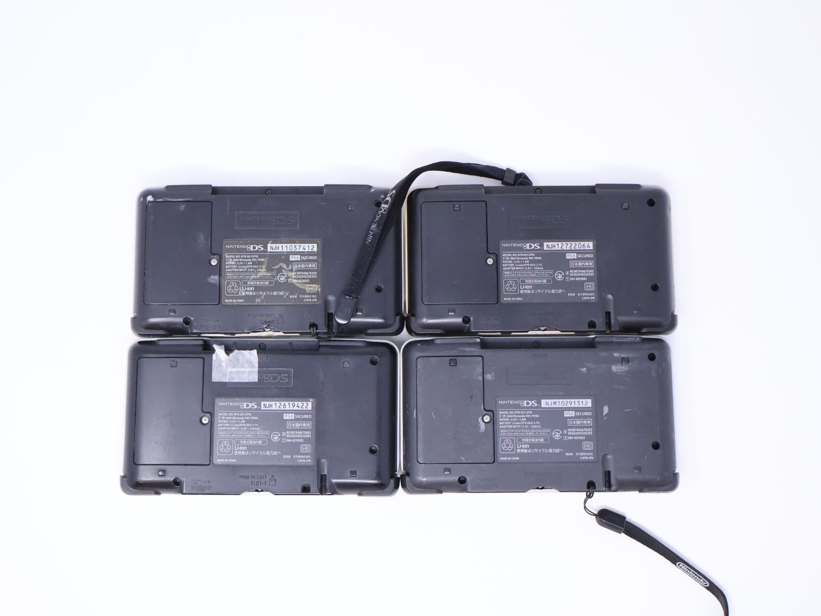 Nintendo DS Original NTR-001 Console Silver Lot of 4 Broken Hinge For Parts