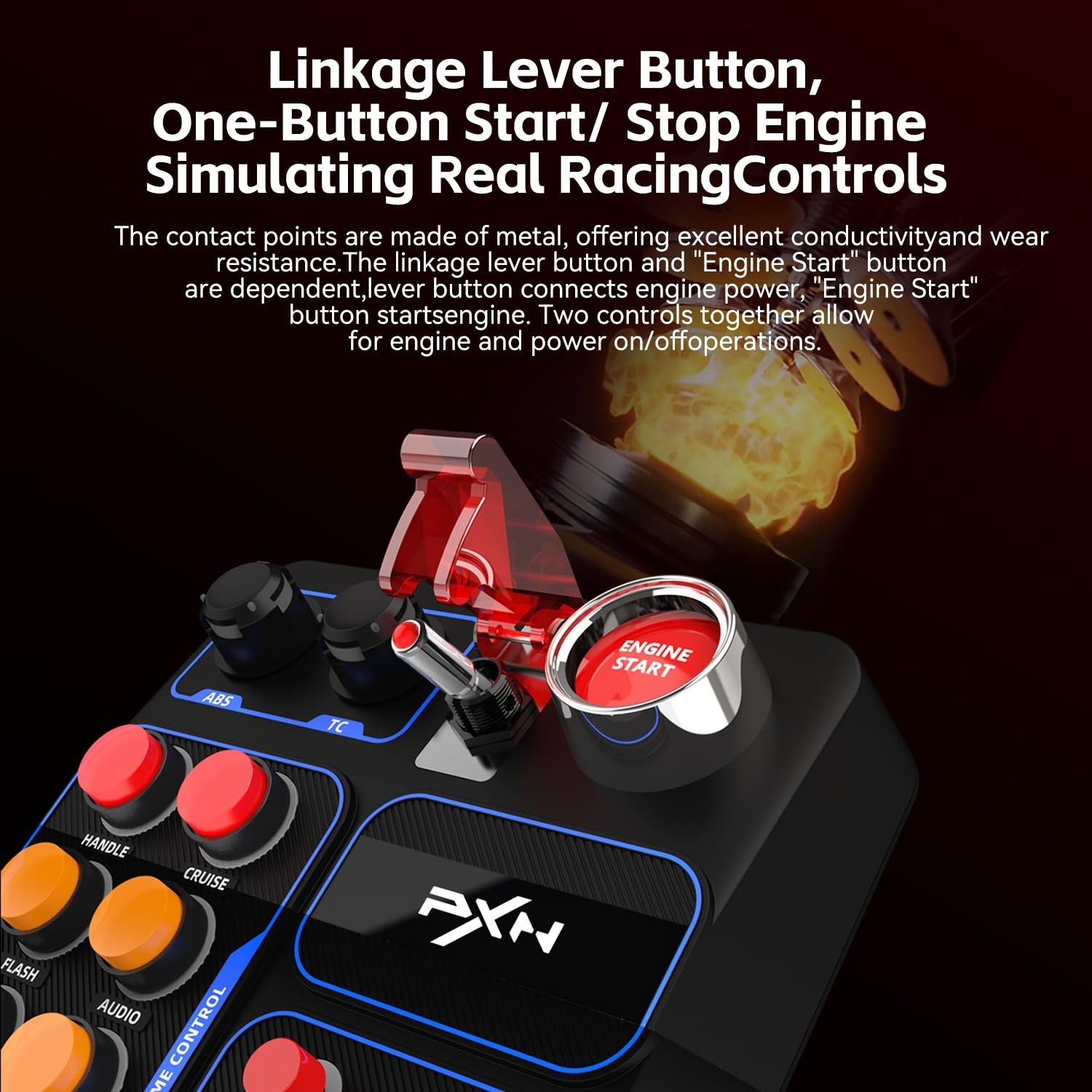 Sim Racing Button Box for PC RGB Control Panel 30 Programmable Functions