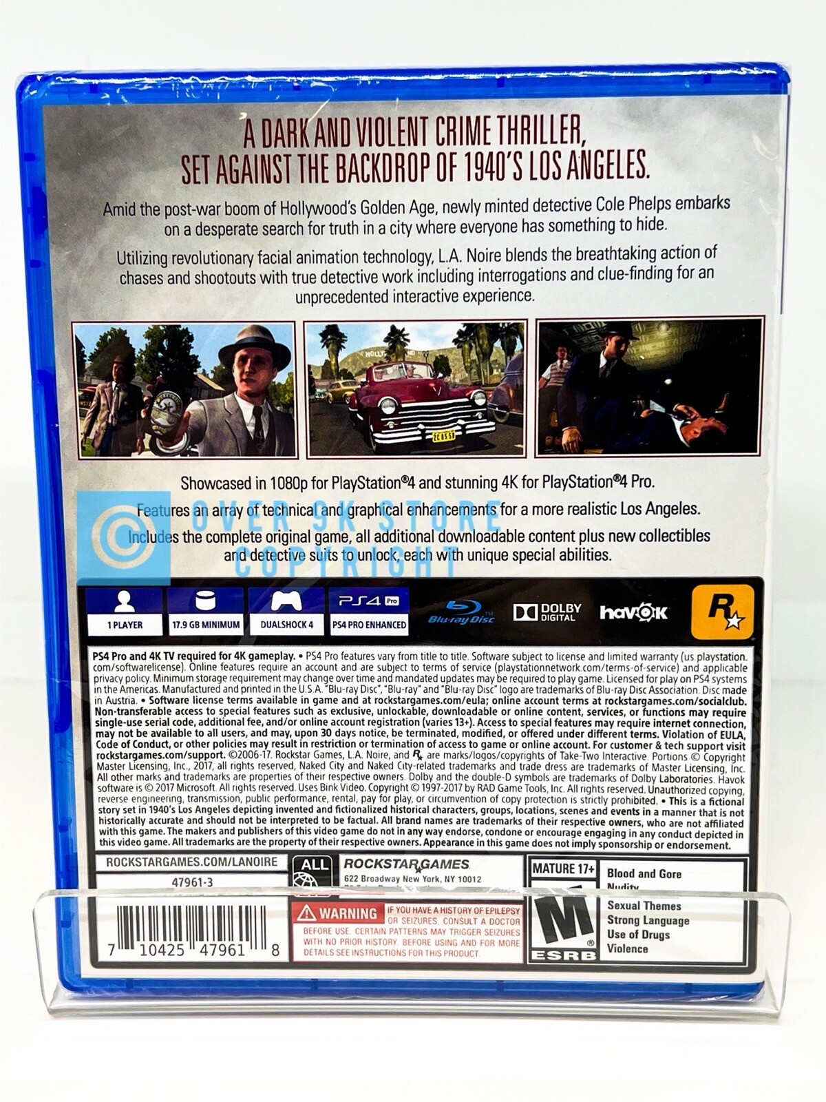 L.A. Noire Remastered – PS4 – Brand New | Factory Sealed