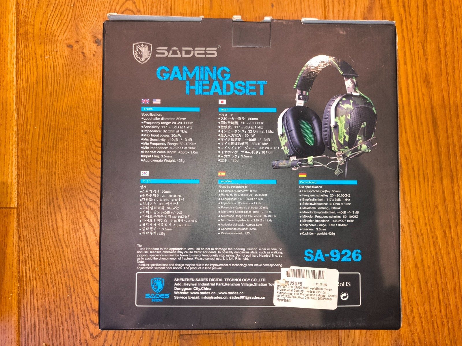 sades gaming headset