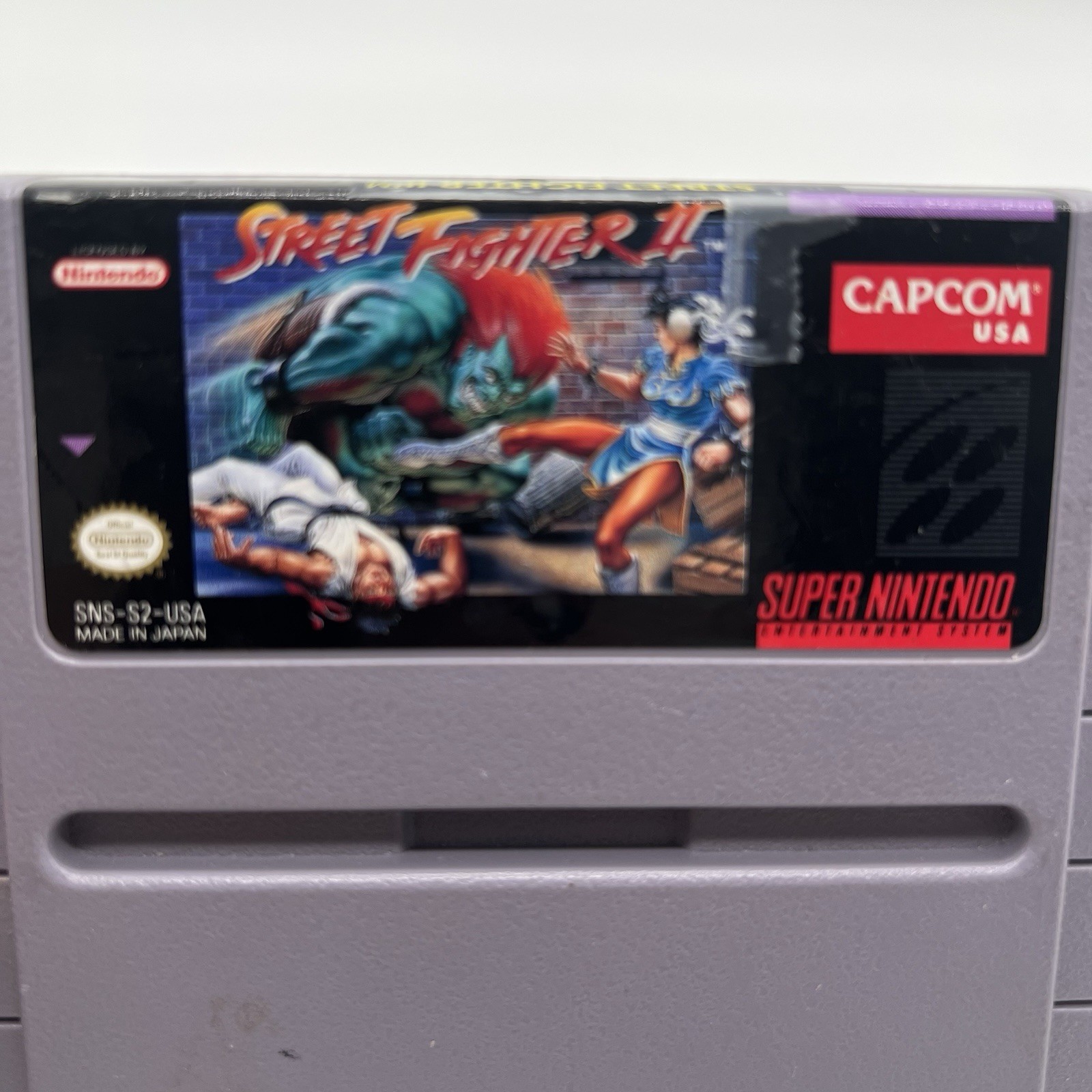 Vintage Street Fighter II 2 Super Nintendo SNES Authentic Original Game Capcom