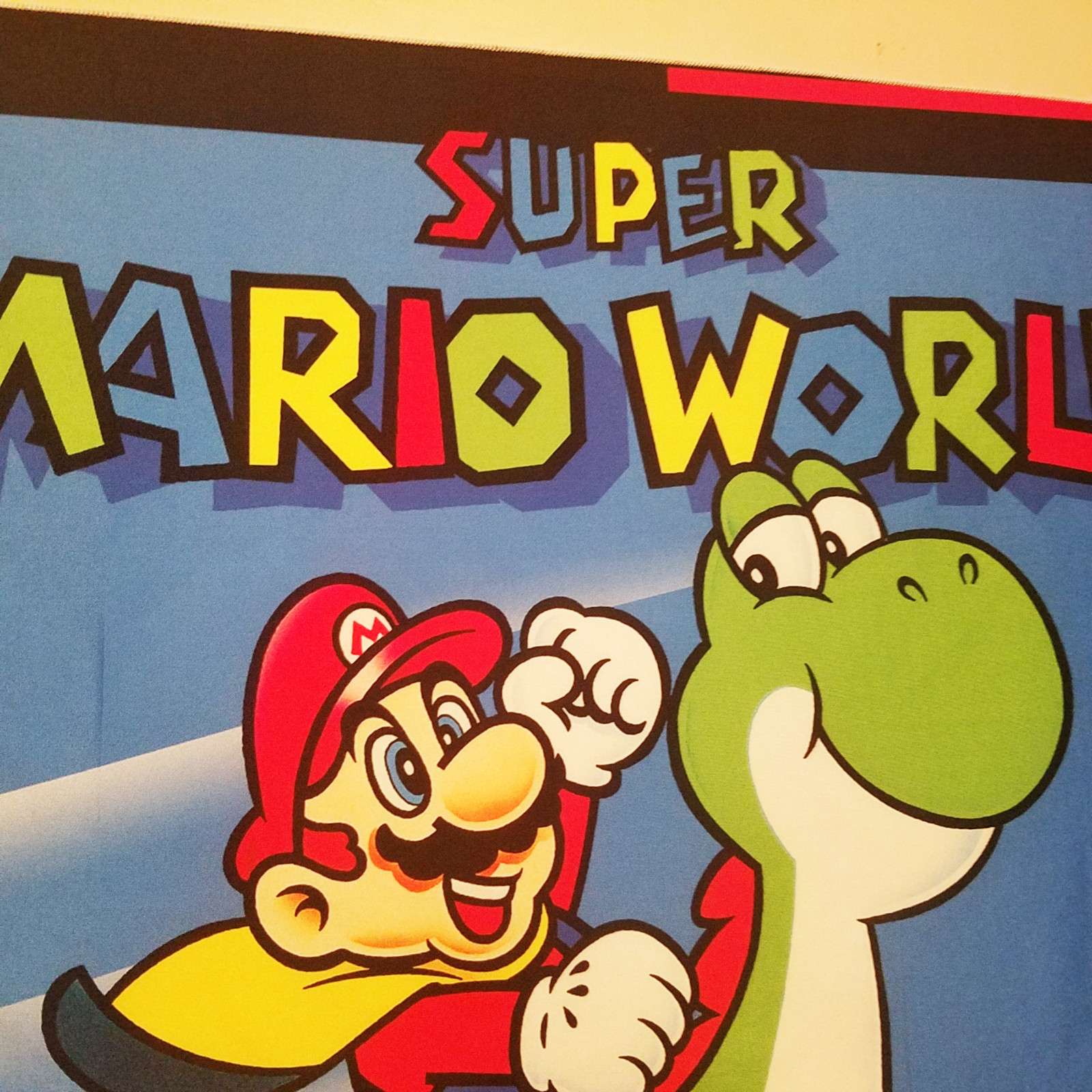 Super Mario World 2×3 foot tapestry / Super Nintendo banner wall flag