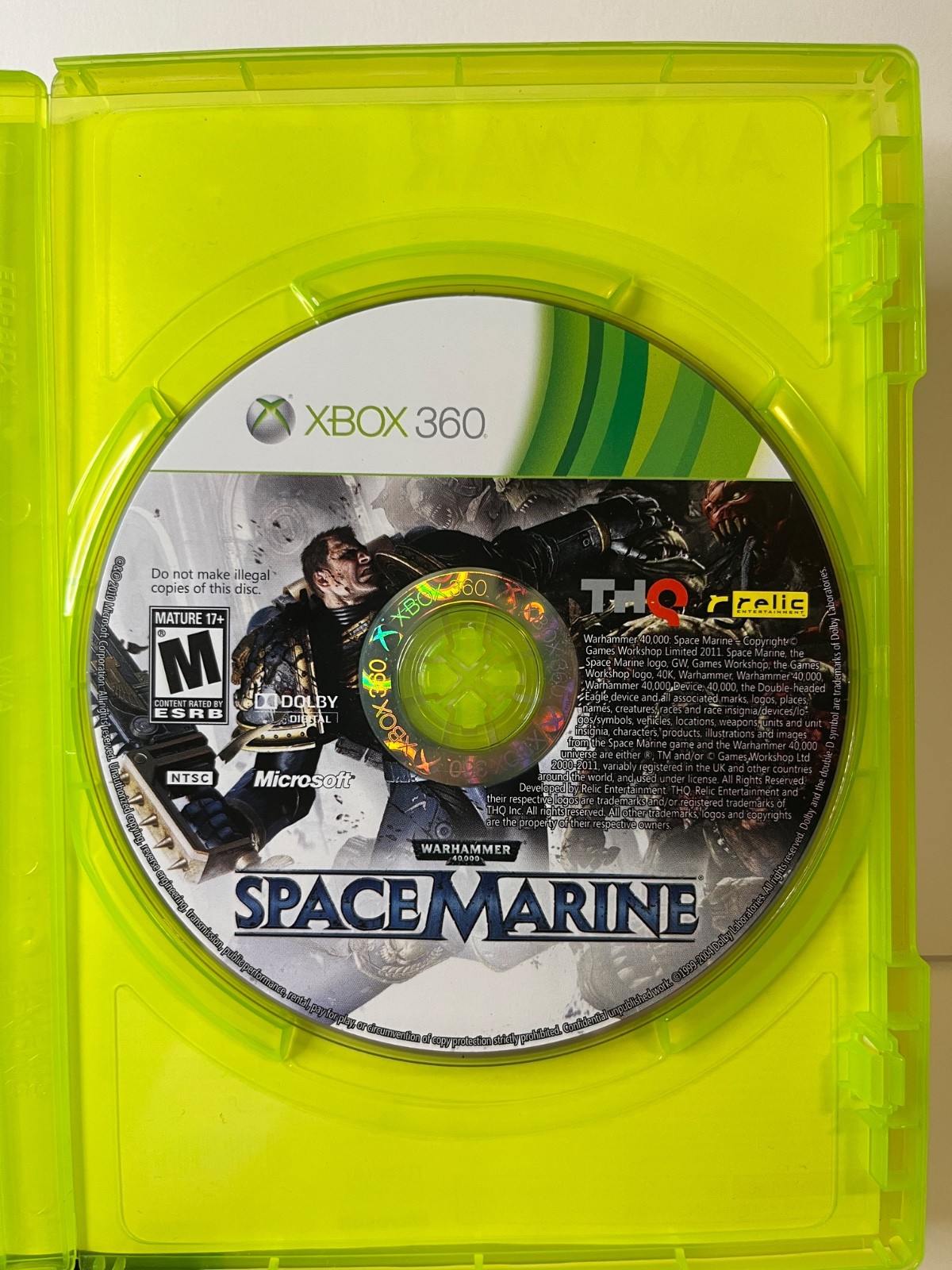Warhammer 40,000: Space Marine Microsoft Xbox 360 2011 40K CIB Complete Working