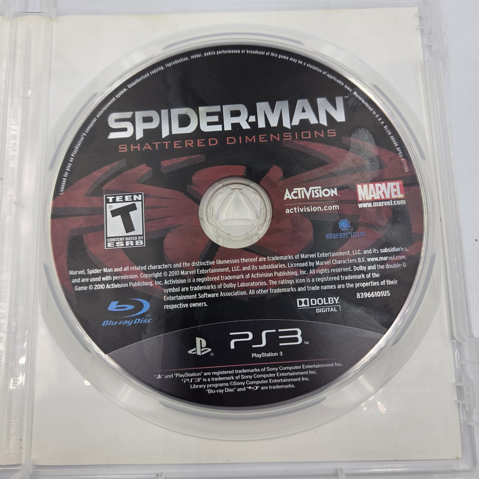PS3 SPIDER-MAN SHATTERED DIMENSIONS PLAYSTATION 3 Spider-Man ACTIVISION PS3