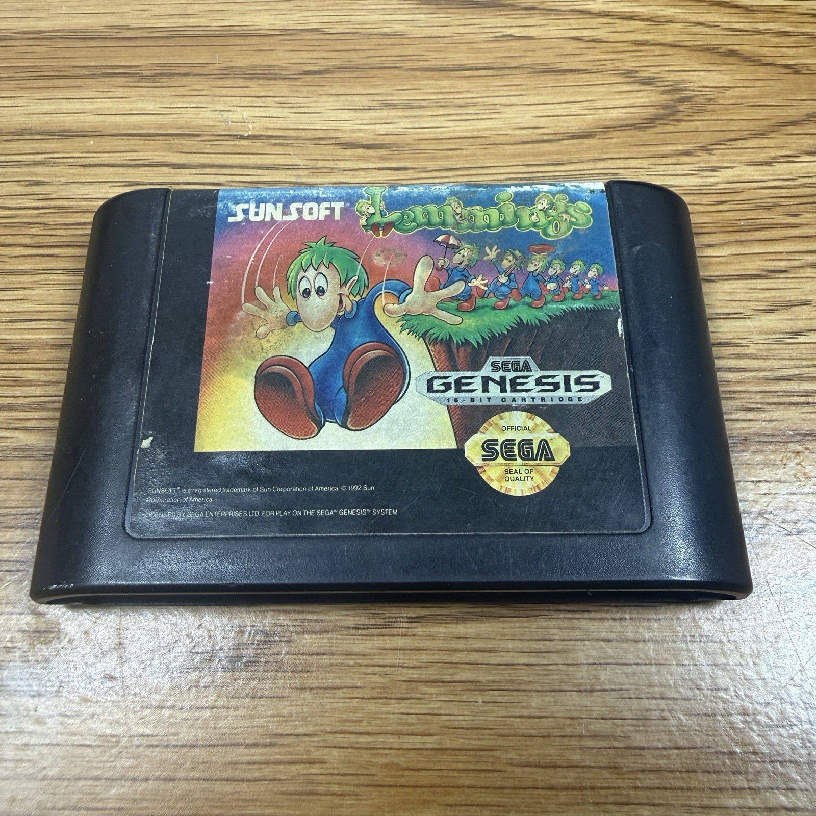 LEMMINGS Sega Genesis GAME CARTRIDGE ONLY Puzzle LOOSE Sunsoft TESTED & WORKING