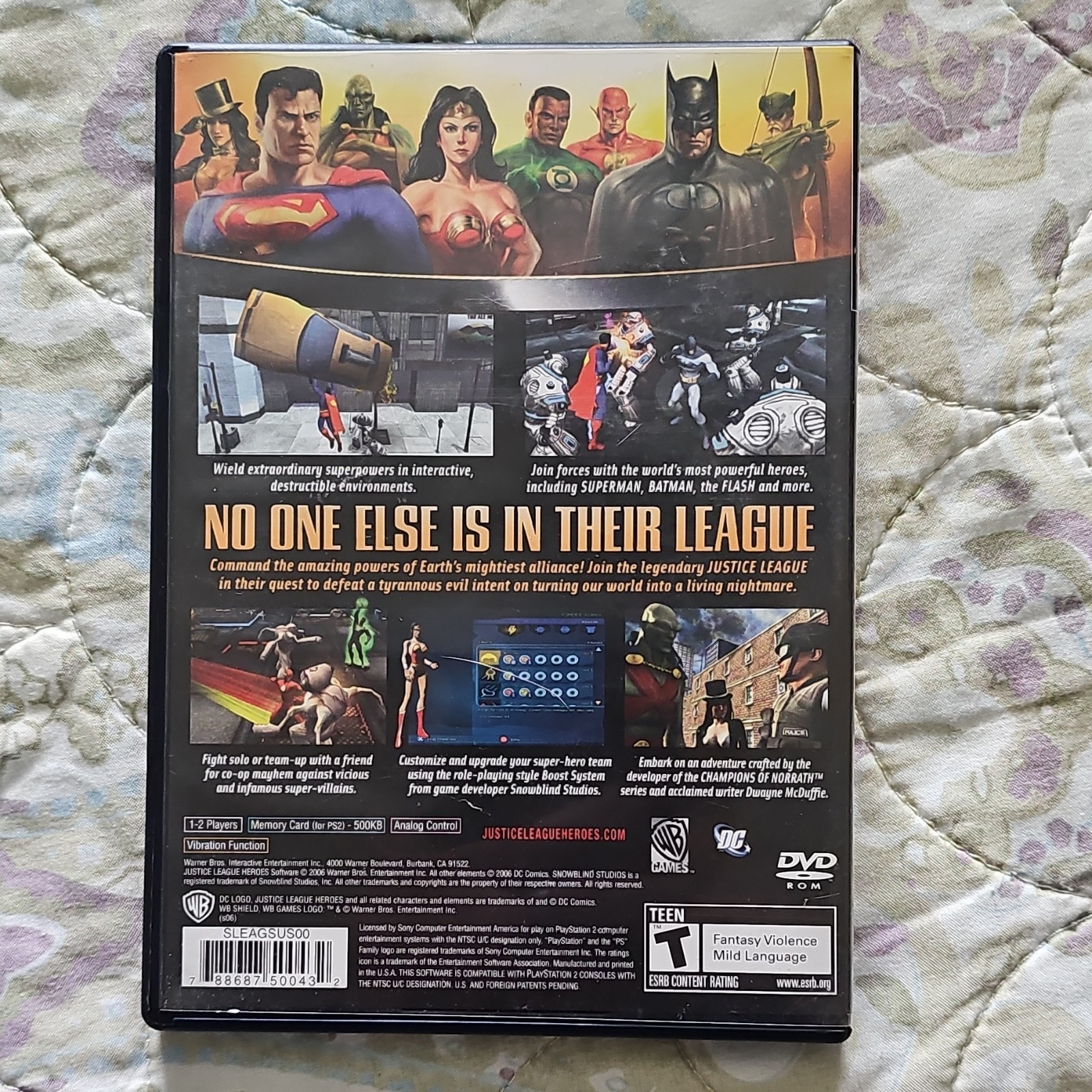 Warner Bros. Justice League Heroes Action PS2 Manual Included T NTSC-U/C 2006