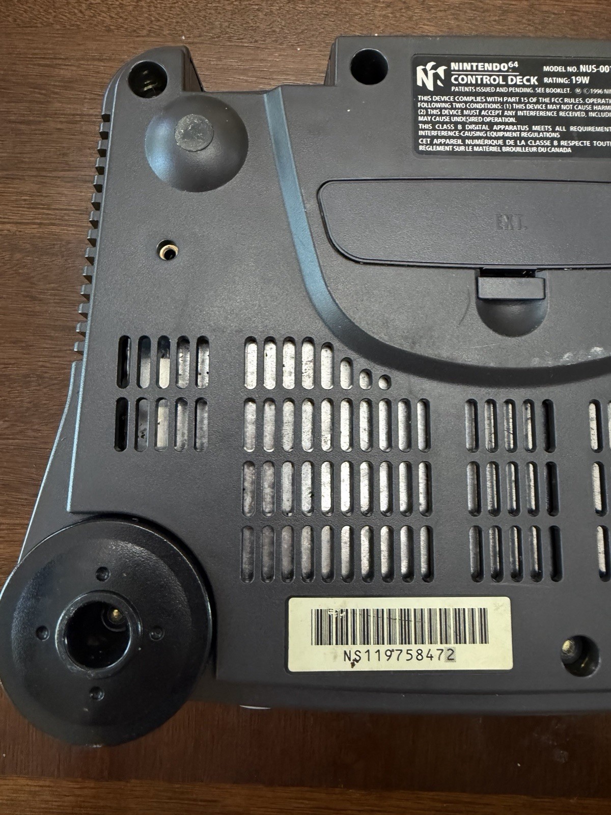 Nintendo 64 N64 Charcoal Console – TESTED – OEM Power AV Jumper Pak