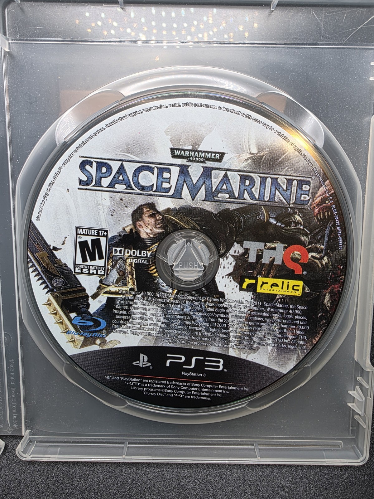 Wahammer 40,000: Space Marine (PlayStation 3, PS3) Disc Only Tested