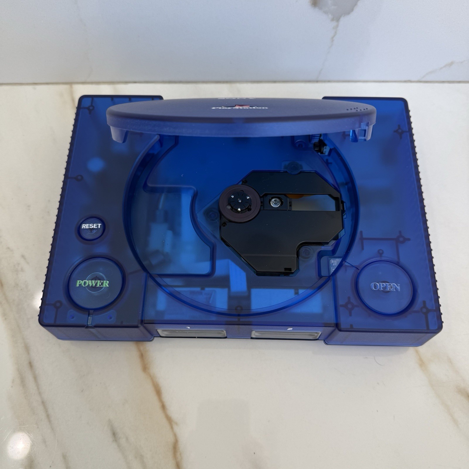 PS1 Sony PlayStation 1 Console (SCPH-7501) Bundle Translucent Blue – New LASER