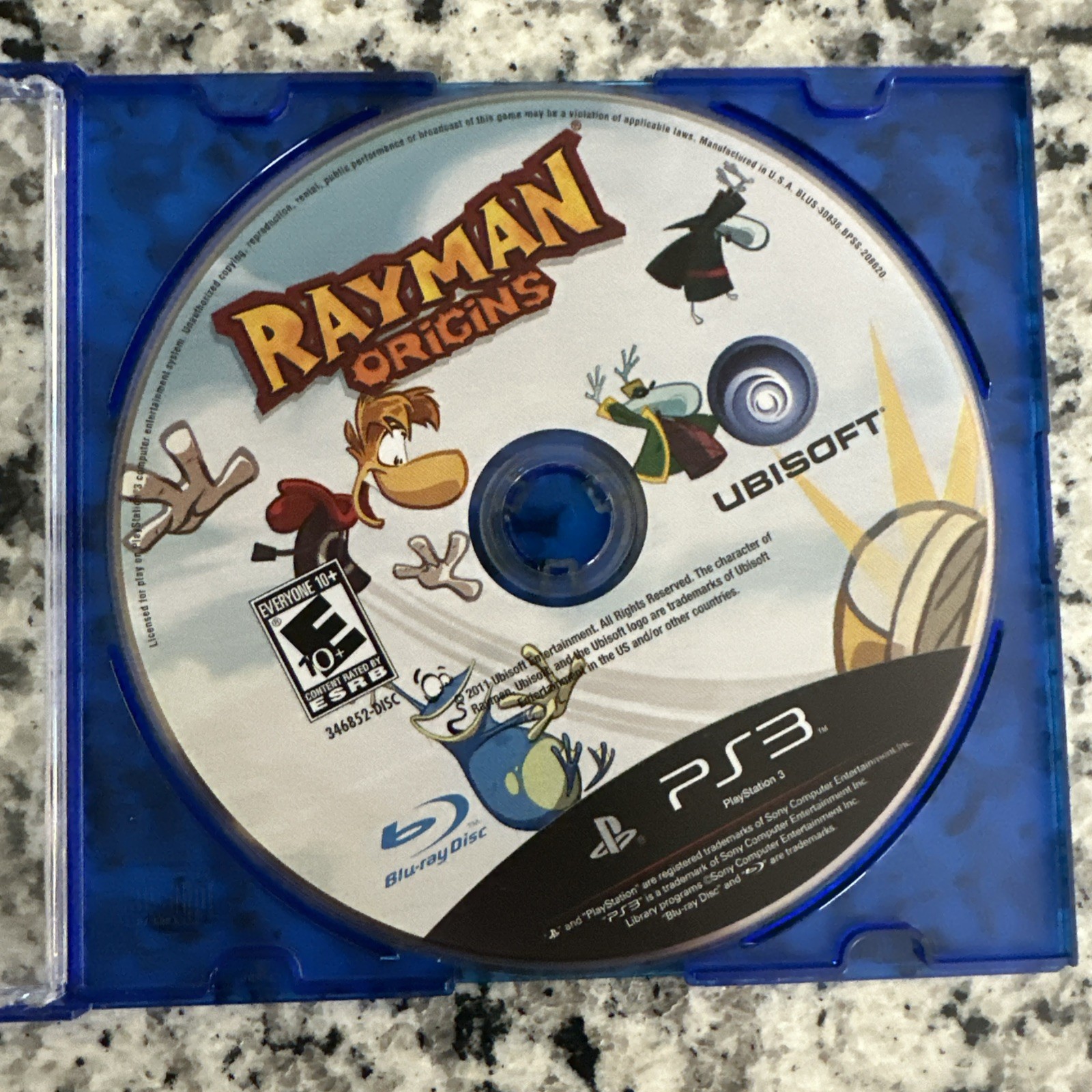 Rayman Origins PS3, Loose Disc, Tested, Disc Only