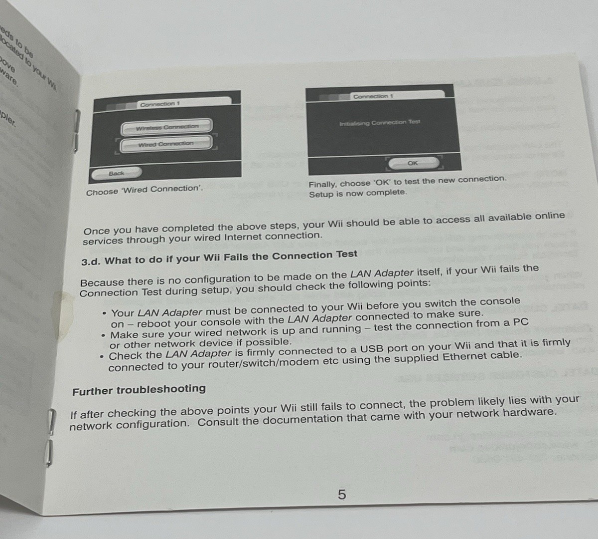 Datel Nintendo Wii LAN Adapter Instructions Booklet User Manual Only
