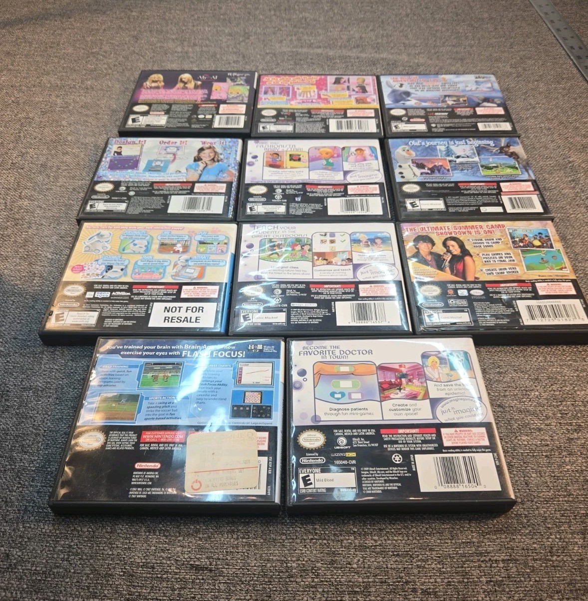 Nintendo DS Video Game Lot – 11 Games Frozen Disney Wappydog & More