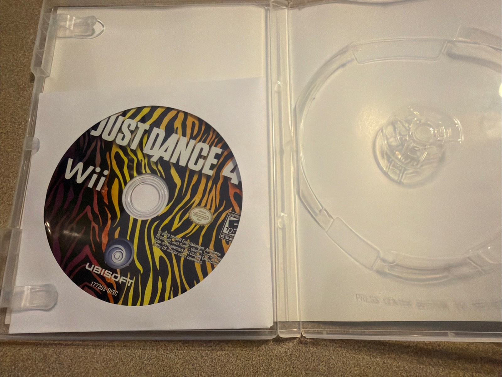Just Dance 4 (Nintendo Wii) Missing Book
