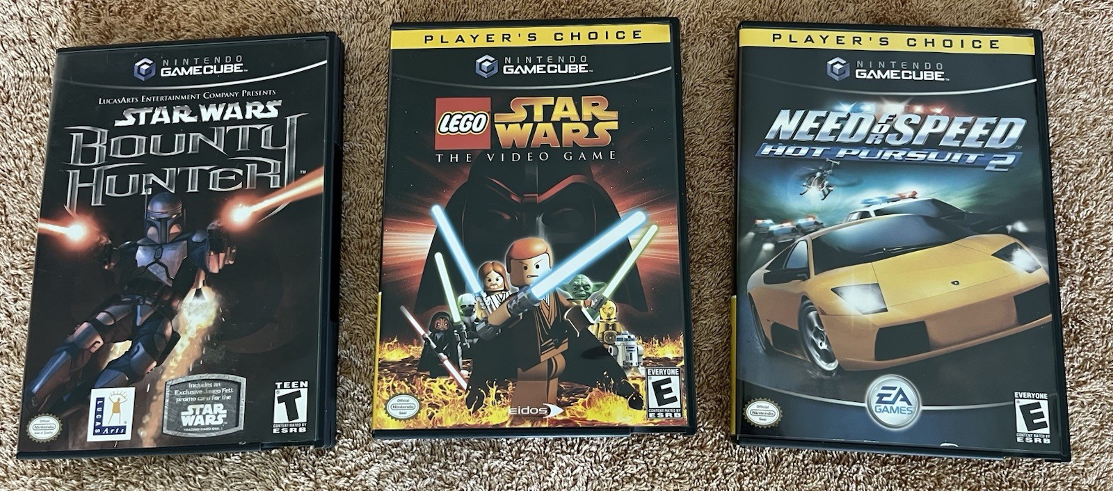 Nintendo Game Cube – Star Wars Bounty Hunter / Lego Star Wars / Need for Speed