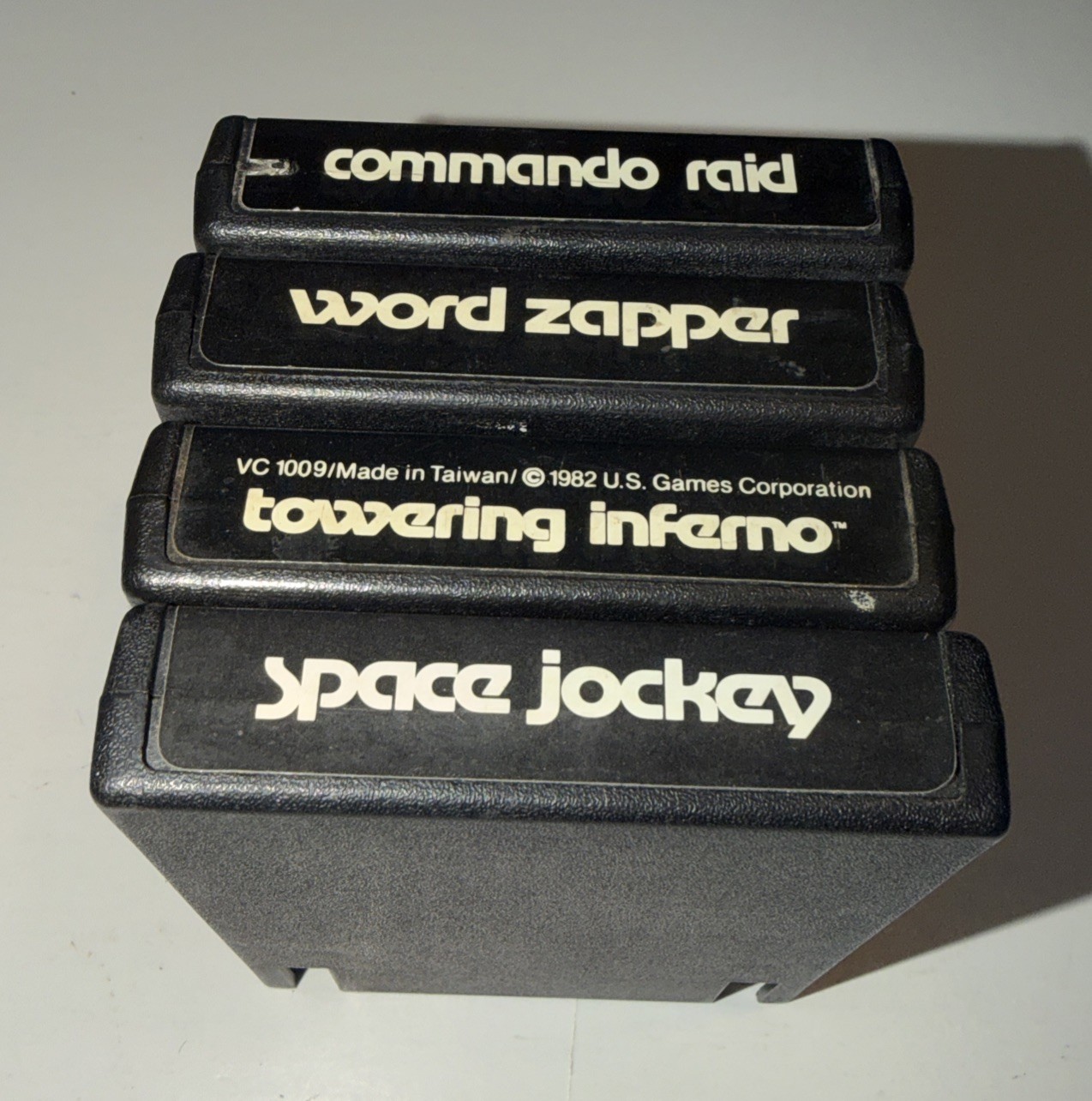 Commando Raid / Space Jockey / Towering Inferno /Word Zapper(Atari 2600)Lot of 4
