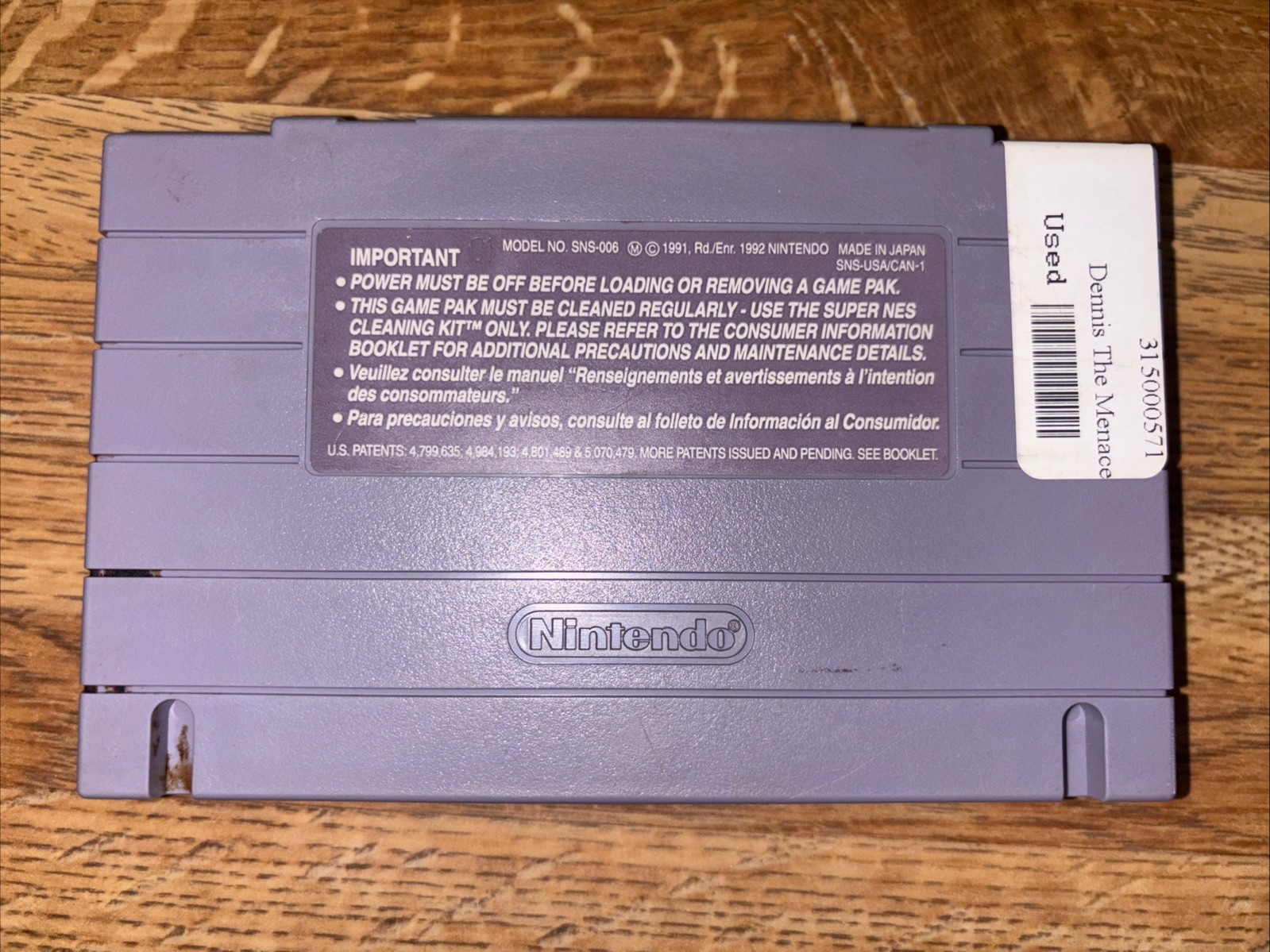 Dennis The Menace (Super Nintendo Entertainment System, 1993)