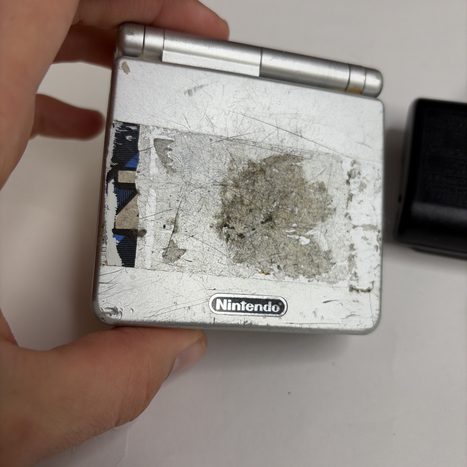 Gameboy Advanced sp GBA Platinum Silver Ags-001 Tested US Model